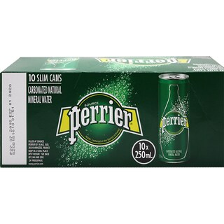 PERRIER | Carbonated Water Natural Mineral Can 10x250ml