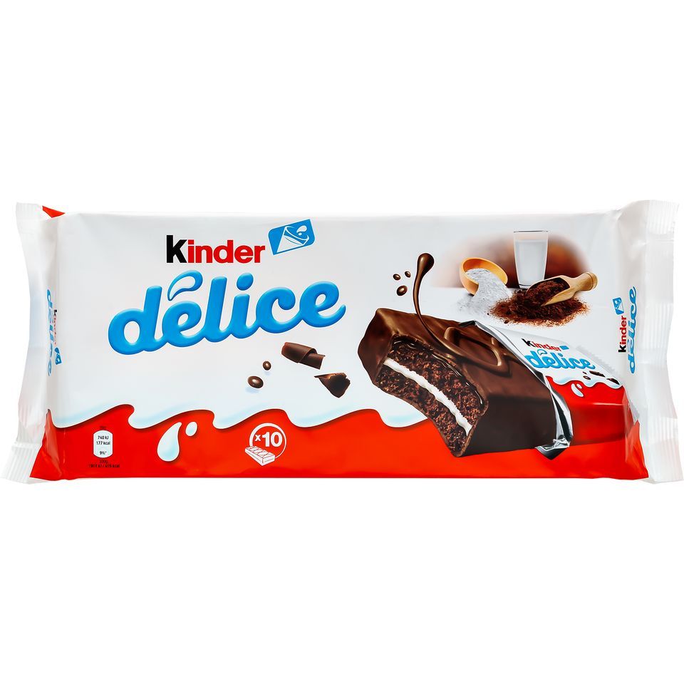 KINDER Cake Bar Delice Κακάο & Γάλα 10x39g