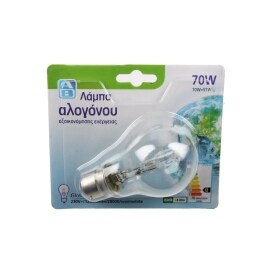 ΑΒ | ΛΑΜΠΑ ΑΛΟΓΟΝΟΥ ΔΙΑΦΑΝΗΣ 70W B22 1 ΤΕΜ