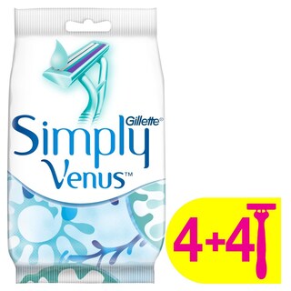 GILLETTE | SIMPLY VENUS 2 | Ξυριστική Μηχανή Μιας Χρήσης Simply Venus 2 4+4 Tεμάχια Δώρο 8 Τεμάχια