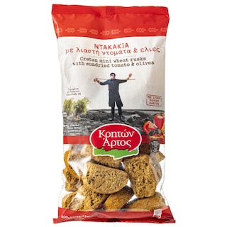 ΚΡΗΤΩΝ ΑΡΤΟΣ | KR ART WH RUSK WHOLEM SUN DRIED TOM 400G