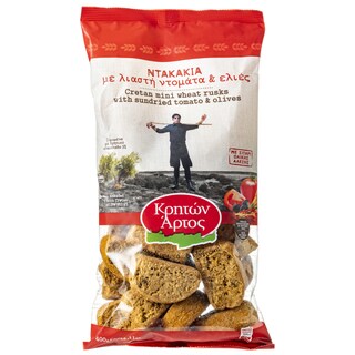 ΚΡΗΤΩΝ ΑΡΤΟΣ | KR ART WH RUSK WHOLEM SUN DRIED TOM 400G