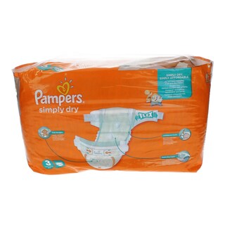 PAMPERS | SIMPLY DRY | ΠΑΝΕΣ ΜΩΡΟΥ MIDI 4 - 9 KGR No 3 45 ΤΕΜ