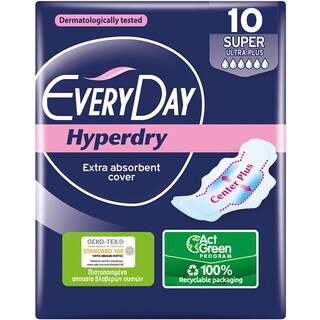 EVERY DAY | Σερβιέτες Hyperdry Super Ultra Plus 10 Τεμάχια