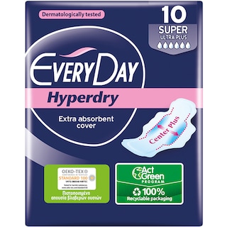 EVERY DAY | Σερβιέτες Hyperdry Super Ultra Plus 10 Τεμάχια