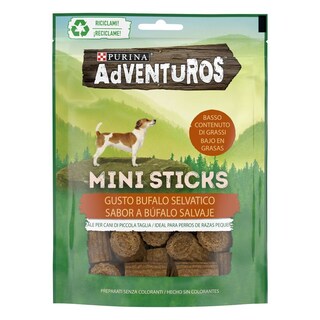 PURINA ONE | Σκυλοτροφή Adventuros Mini Sticks με Αγριοβούβαλο 90g