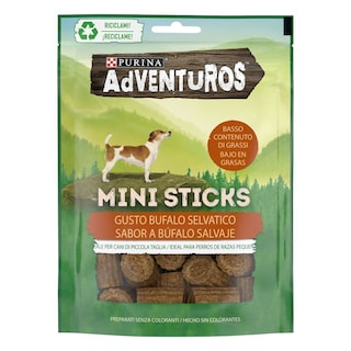 PURINA ONE | Σκυλοτροφή Adventuros Mini Sticks με Αγριοβούβαλο 90g