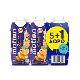 Φυσικός Χυμός 9 Φρούτα 7 Βιταμίνες 330ml 5+1 Δώρο 5+1