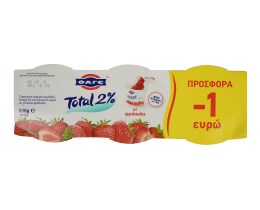 TOTAL | YOGHURT STRAWBERRY 510 GR 3Χ170GR 1E CHEAPER