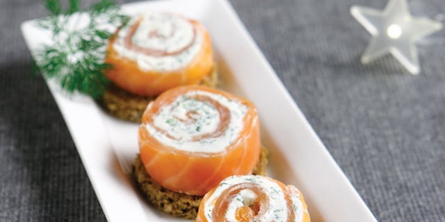 Ρολό σολομού με τυρί κρέμα