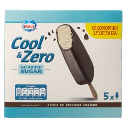COOL & SLIM | Παγωτό Ξυλάκι Cool & Zero Βανίλια Σοκολάτα 5x45g