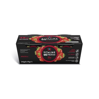 VITALINE | Επιδόρπιο Γιαουρτιού Go Protein Φράουλα 2x170g