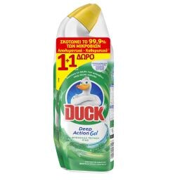 DUCK | Υγρό Καθαριστικό Λεκάνης Deep Action Gel Πεύκο 750ml 1+1 Δώρο