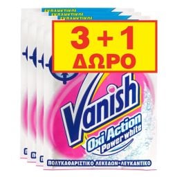 VANISH | Ενισχυτικό Πλύσης Oxi Action Crystal White 4x30g