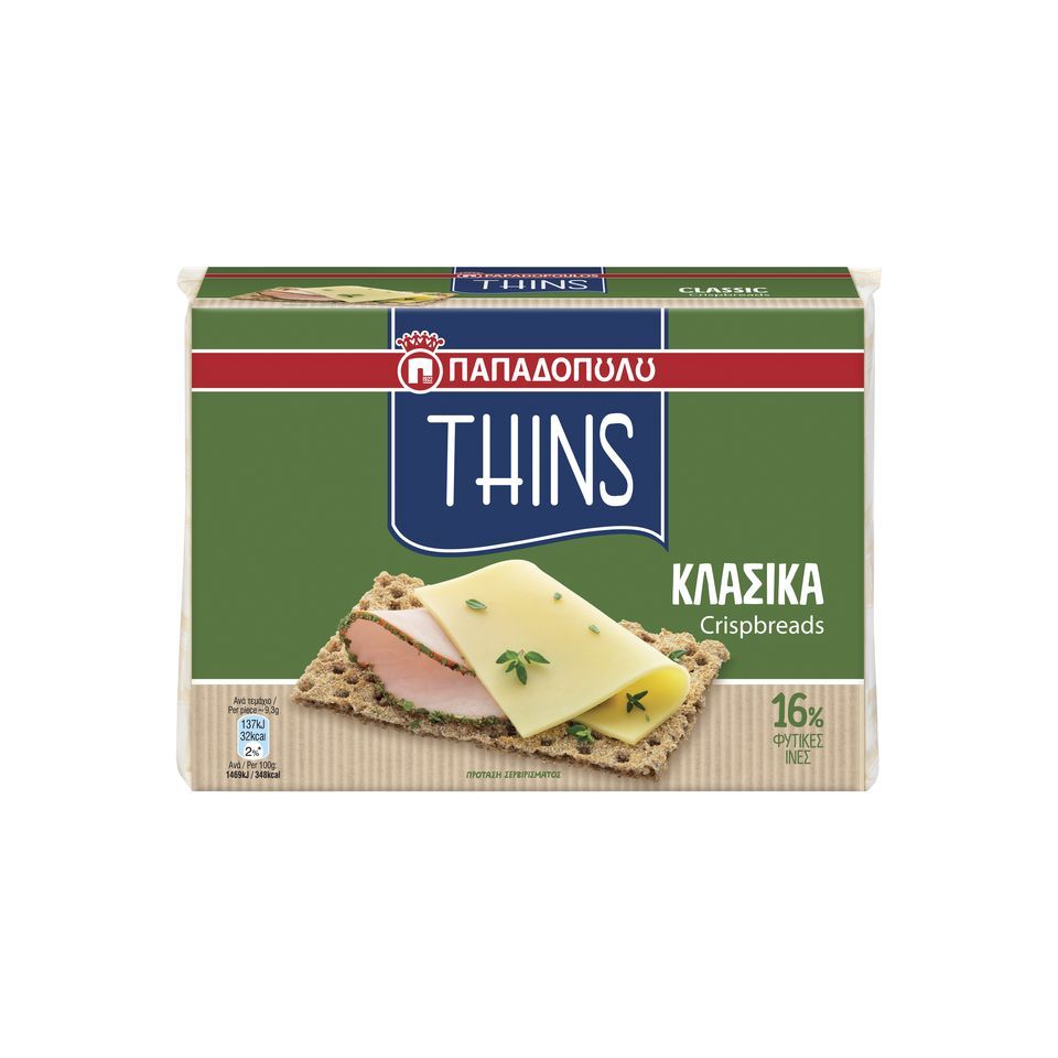 Φρυγανιές Λεπτές Σίτου Thins Κλασικές 250g