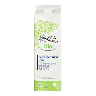 NATURES PROMISE BIO | Γάλα Bio Υψηλής Θερμικής Επεξεργασίας Ελαφρύ 1lt