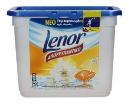 LENOR | CAPS | ΥΓΡΕΣ ΚΑΨΟΥΛΕΣ ΠΛΥΝΤΗΡΙΟΥ ΡΟΥΧΩΝ ΗΛΙΟΛΟΥΣΤΟ ΠΡΩΪΝΟ 16 ΤΕΜ
