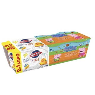 ΚΡΙ ΚΡΙ | Επιδόρπιο Γιαουρτιού Peppa Pig Ροδάκινο Βερίκοκο 3 x 140gr 2+1 Δώρο