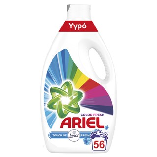ARIEL | Υγρό Πλυντηρίου Ρούχων Touch of Lenor Color 56 Μεζούρες