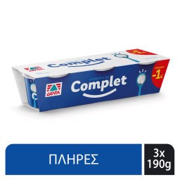 COMPLET | Γιαούρτι 10% Λιπαρά 3x190g Έκπτωση 1E