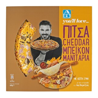 ΑΒ YOU'LL LOVE | Πίτσα Cheddar Μπέικον Μανιτάρια 445g