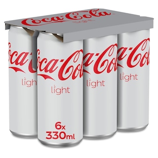 COCA COLA | LIGHT | Soft Drink Cola Can 6x330ml