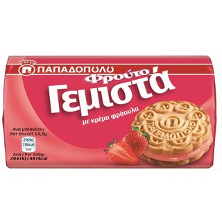 ΠΑΠΑΔΟΠΟΥΛΟΥ | Μπισκότα Γεμιστά Φράουλα 85 gr