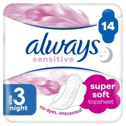 ALWAYS | Σερβιέτες Sensitive Night 14 Τεμάχια