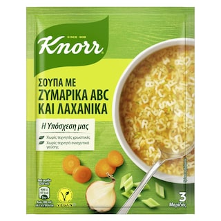 KNORR | Σούπα με Ζυμαρικά ABC και Λαχανικά 82g