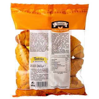 TOTTIS | Κρουασανάκια Χωρίς Γέμιση 260g Έκπτωση 0.30E