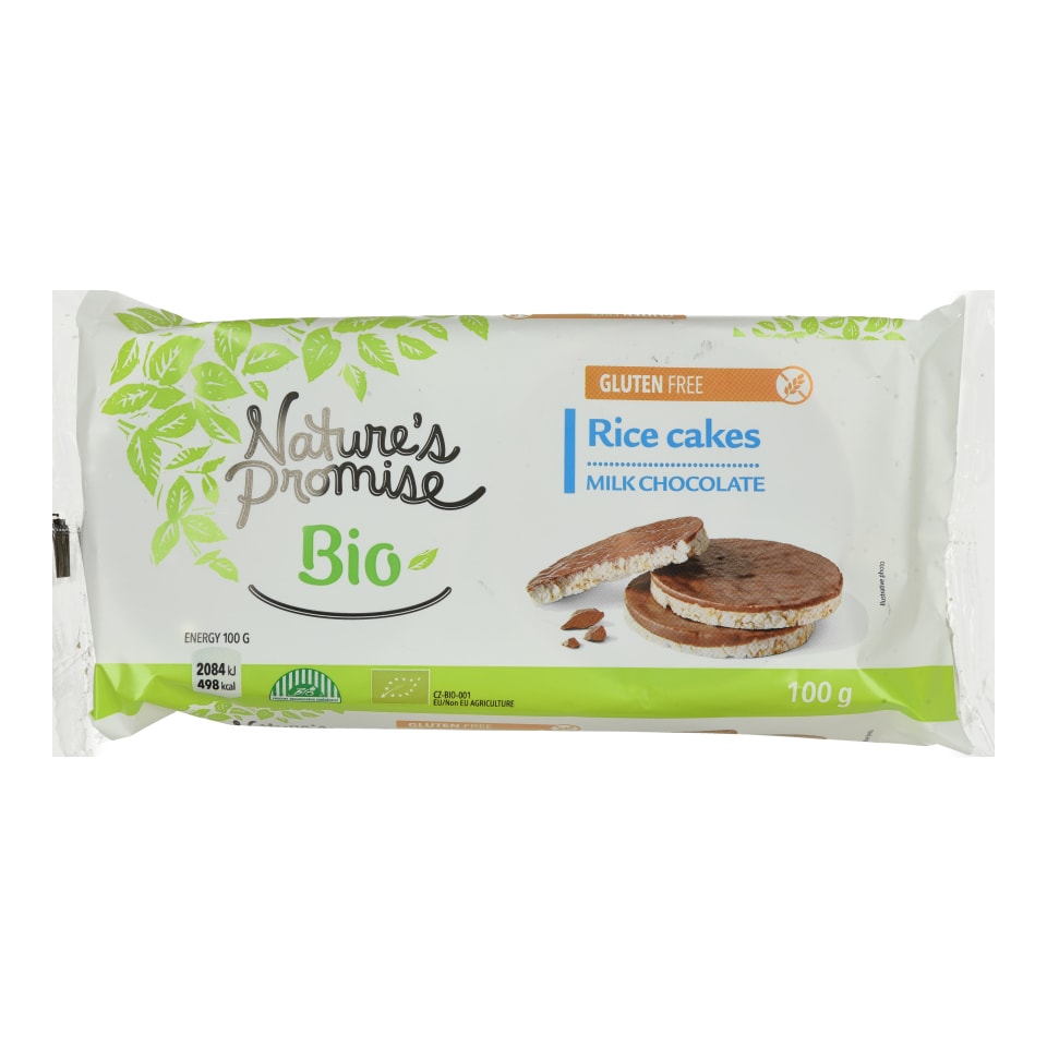 NATURE'S PROMISE Ρυζογκοφρέτες Bio με Σοκολάτα Γάλακτος 100g