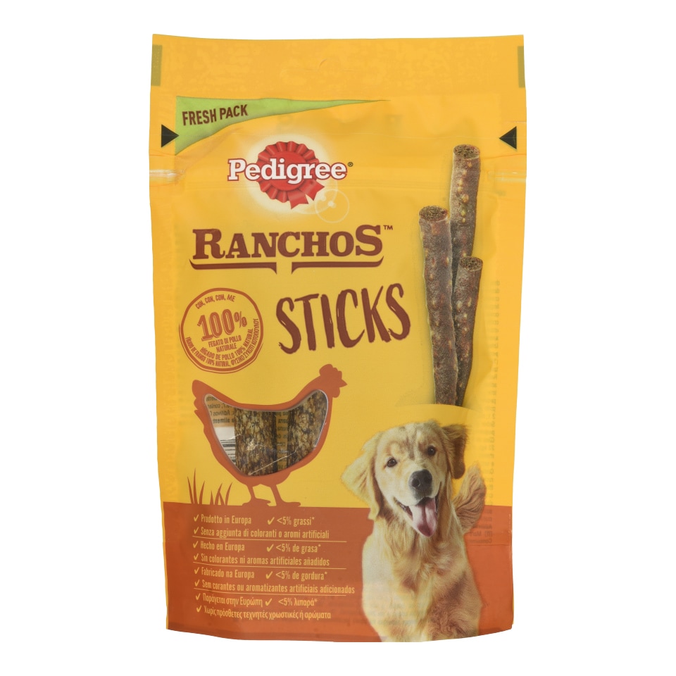 Σνακ Σκύλων Ranchos Sticks Κοτόπουλο 60g