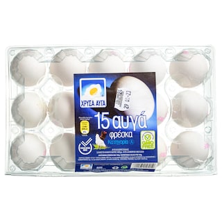 ΧΡΥΣΑ ΑΥΓΑ | EGGS ΛΕΥΚΑ 795 GR 15 ΤΕΜ