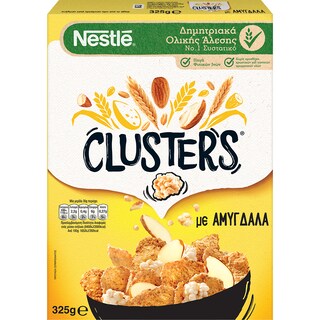 CLUSTERS | Δημητριακά Ολικής Άλεσης με Αμύγδαλα 325g