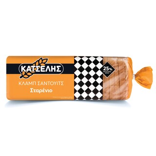 ΚΑΤΣΕΛΗΣ | Ψωμί Τοστ Κλαμπ Σάντουιτς Σταρένιο 900g