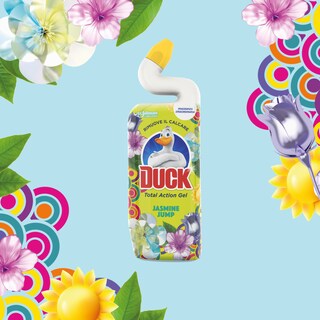 DUCK | Υγρό Καθαριστικό Λεκάνης Total Action Gel Jasmine Jump 750ml 1+1 Δώρο