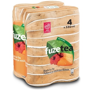 FUZE | Ice Tea Ροδάκινο Ιβίσκος 4x330ml