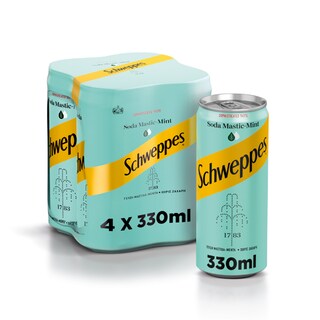 SCHWEPPES | Σόδα Μαστίχα Μέντα Κουτί 4 X 330ml