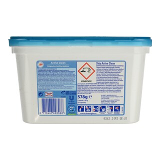 SKIP | Κάψουλες Πλυντηρίου Ρούχων Διπλής Δράσης Active Clean 24 Μεζούρες