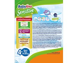 BABYLINO | Πάνες Μωρού Sensitive Χαμομήλι Νο4+ 9-20kg 19 Τεμάχια