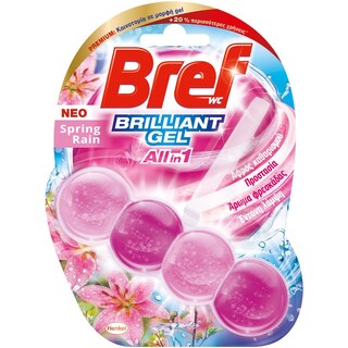 BREF | Μπλοκ Τουαλέτας WC Brilliant Gel Spring Rain 42g