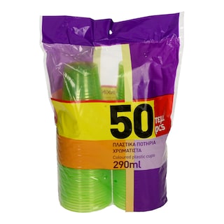 - | ΠΟΤΗΡΙΑ ΠΛΑΣΤΙΚΑ ΧΡΩΜΑΤΙΣΤΑ ΔΙΑΦΑΝΑ 290 ML