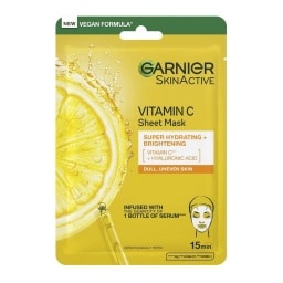 GARNIER | Υφασμάτινη Μάσκα Vitamin C για Λάμψη και Ενυδάτωση 28g