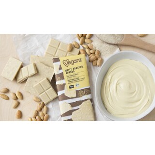 VEGANZ | Λευκή Σοκολάτα Bio Καβουρδισμένα Αμύγδαλα 80g