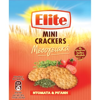 ELITE | Μίνι Κράκερς Μεσογειακά Ντομάτα & Ρίγανη 50g