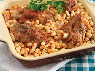 Φασόλια με αρνί ή κατσίκι στο φούρνο