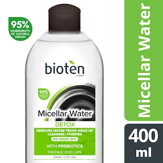 BIOTEN | Νερό Καθαρισμού Προσώπου Detox Λιπαρή Επιδερμίδα 400ml