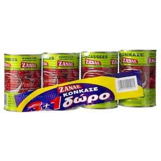 ΖΑΝΑΕ | ΚΟΝΚΑΣΕ ΤΟΜΑΤΑΣ  400GR 3+1 ΔΩΡΟ