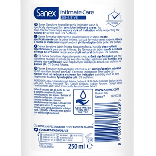 SANEX | Υγρό Καθαρισμού Intimate Care Sensitive 250ml