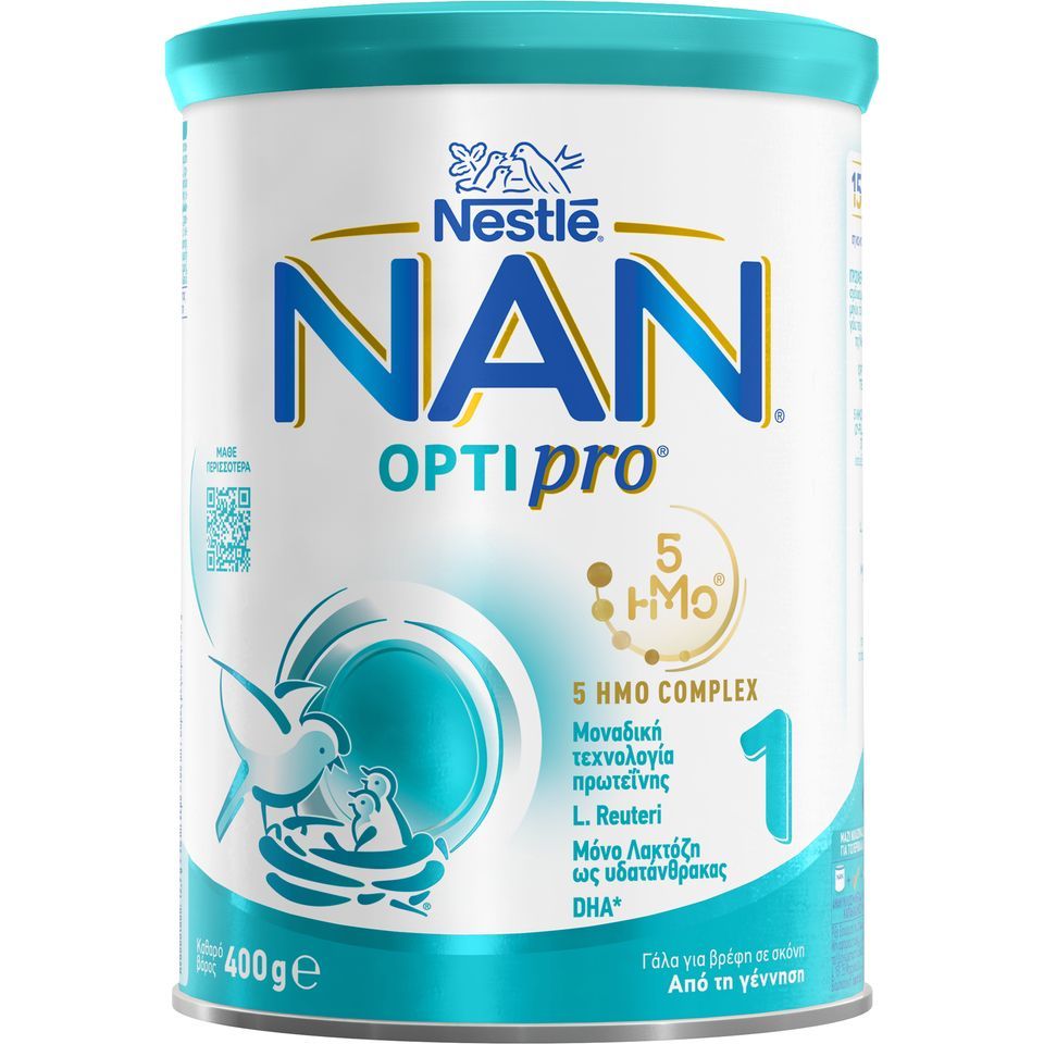 NAN Γάλα Βρεφικό Σκόνη Optipro 1ης Βρεφικής Ηλικίας 400gr